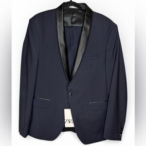 Zara Men's Dark Blue Tuxedo
